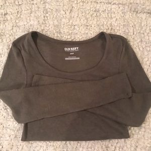 Old Navy Olive Long Sleeve Shirt